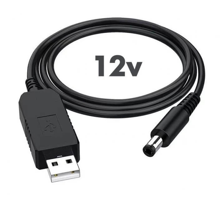 Кабель для роутера від повербанка USB 5V - DC 12V -3